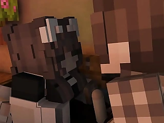 Maid rides masterly in onwards the owner's schlong minecraft animation
