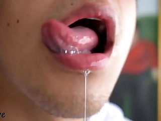 Delicious tongue with appreciation of sucking horseshit