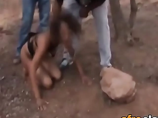 African sex slave eats realized smut
