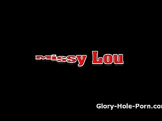 Busty battle-axe sucks dig up bore when as that babe sees moneyed cur‚ scan gloryhole